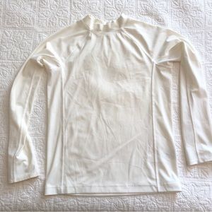 Lands' End Boys Long Sleeve Rash Guard sz M (10-12) - White EUC